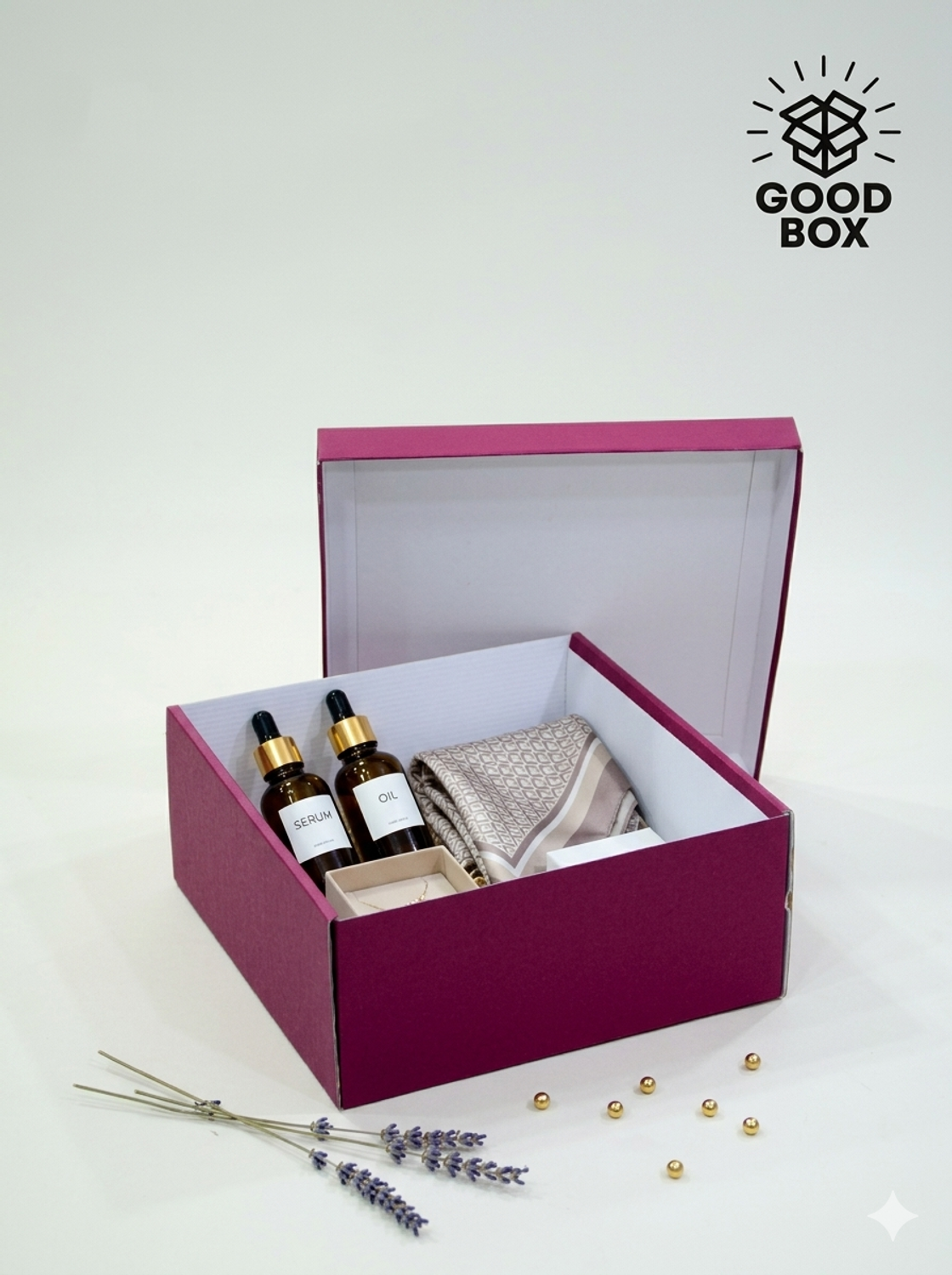 Коробка 250*250*110 ВИШНЯ