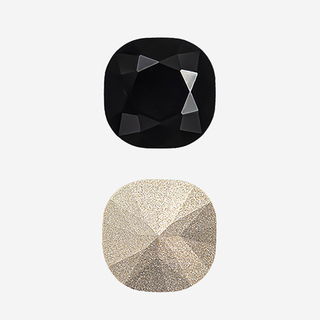 Кристалл Кушон (Сushion), оттенок "Черный"/"Jet", 12мм