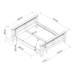 Кровать Боцен 180х200 двуспальная, белая из сосны