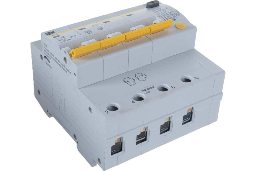 Дифференциальный автоматический выключатель АД14 4Р 32А 30мА IEK