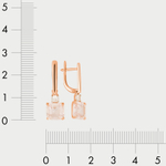 Серьги для женщин с фианитами из розового золота 585 пробы (арт. 21804530)