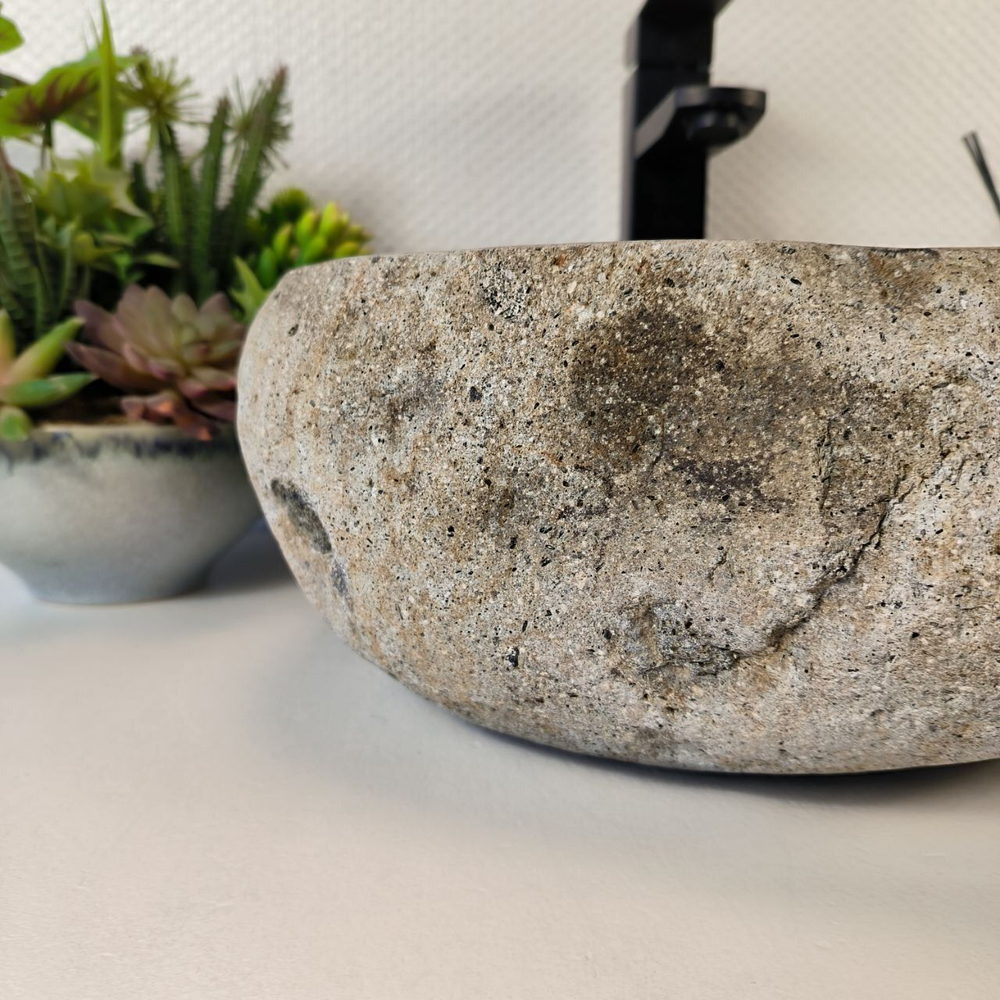 Каменная раковина из речного камня RS-05361 (39*36*15) 0861 из натурального камня