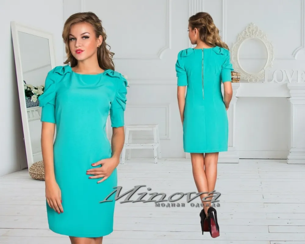 Платье 8525-бирюза Minova