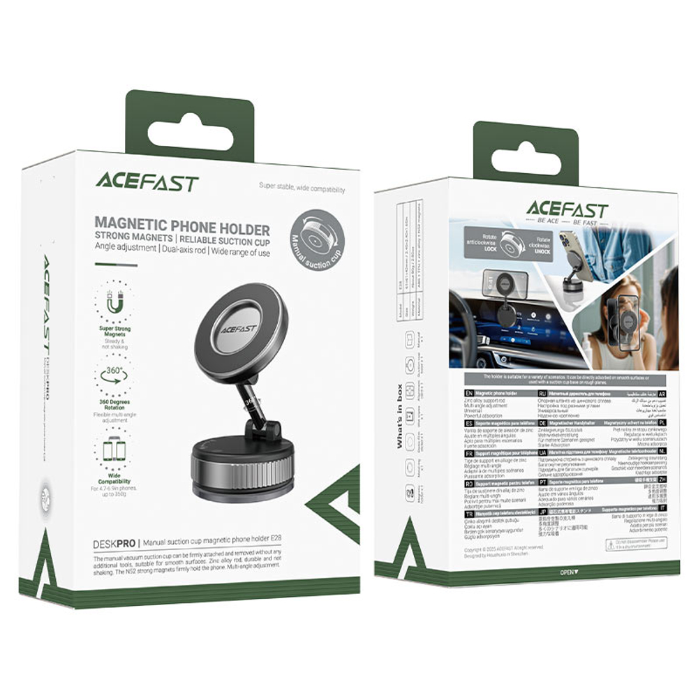 Автомобильный держатель для телефона ACEFAST E28 Magnetic (серый)