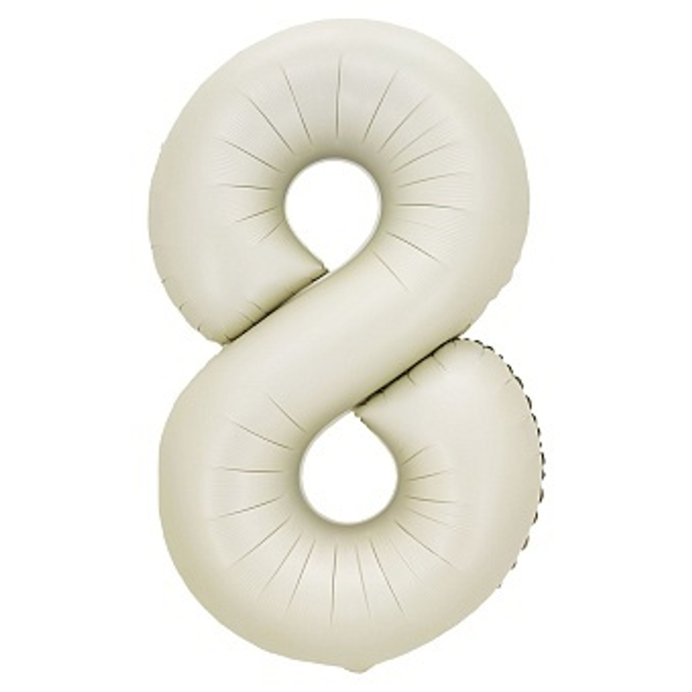 К Цифра 8 Белый песок Сатин 32''/81 см.