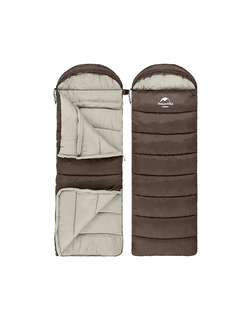 Мешок спальный Naturehike U250S, (190х30)х75 см, (левый) (ТК: 0°C), коричневый