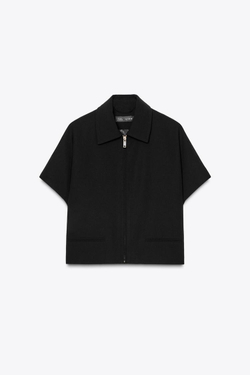 ZARA УКОРОЧЕННАЯ КУРТКА — ZW COLLECTION, ЧЕРНЫЙ
