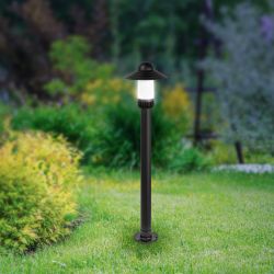 Садово-парковый светильник ЭРА НТУ 01-60-010 Поллар напольный черный IP54 Е27 max60Вт h1060мм | Садово-парковые светильники