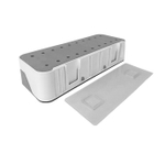 Полка для ванной прямая "Умничка", серый/белый