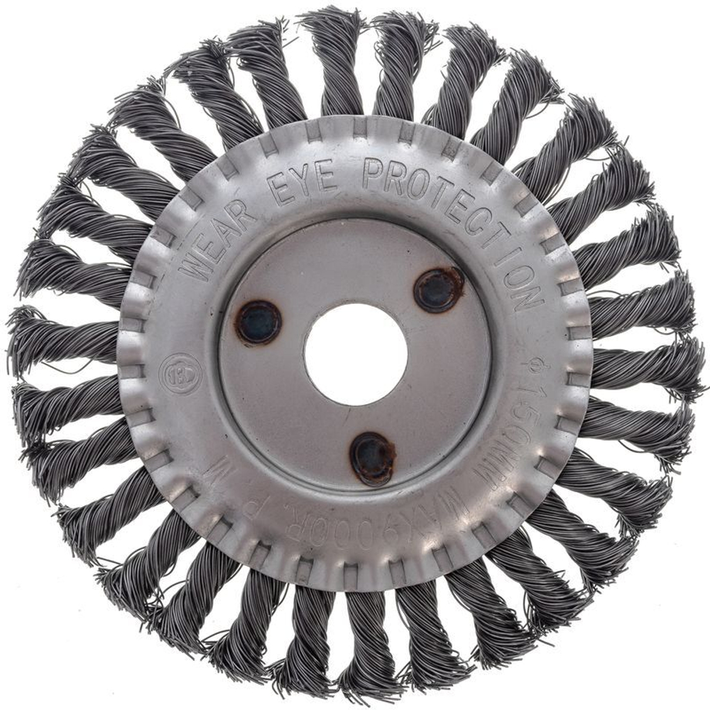 Щетка дисковая 150 мм/22мм для УШМ, проволока сталь крученая Yoko