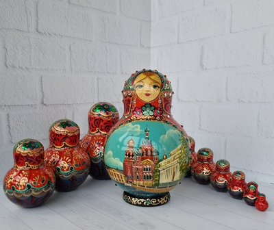 Матрешка "Санкт-Петербург" 10мест