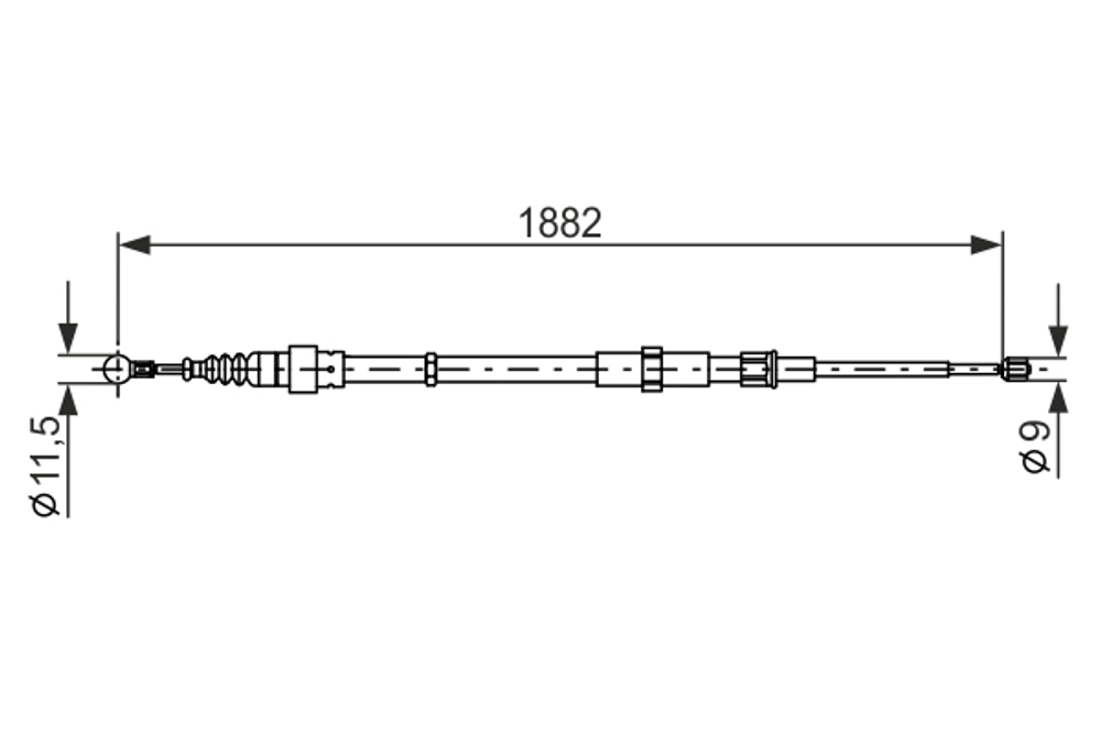 BOSCH - 1987482193-BOC - Cable Pull, parking brake