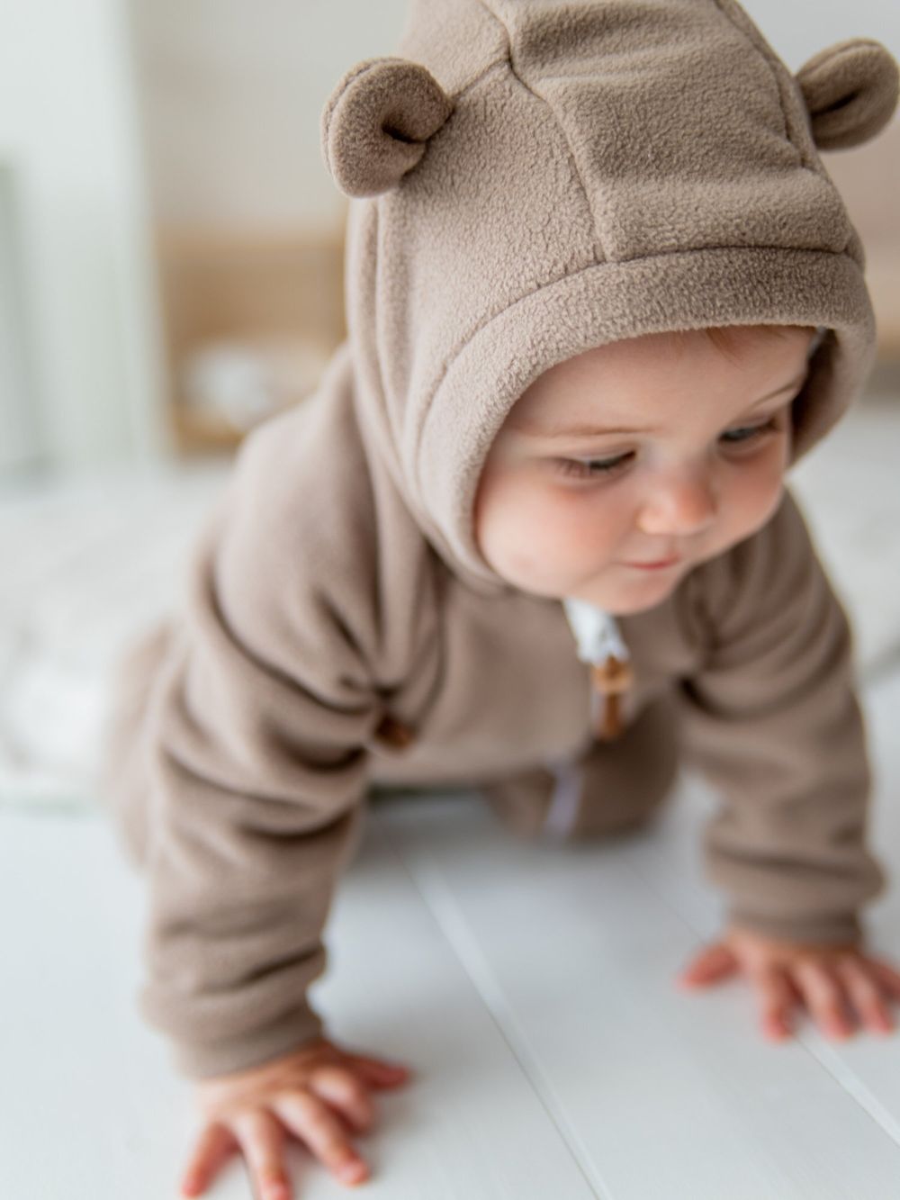 Комбинезон флисовый "Кокос" 0+