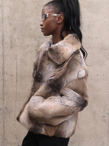 Короткая шуба из кролика