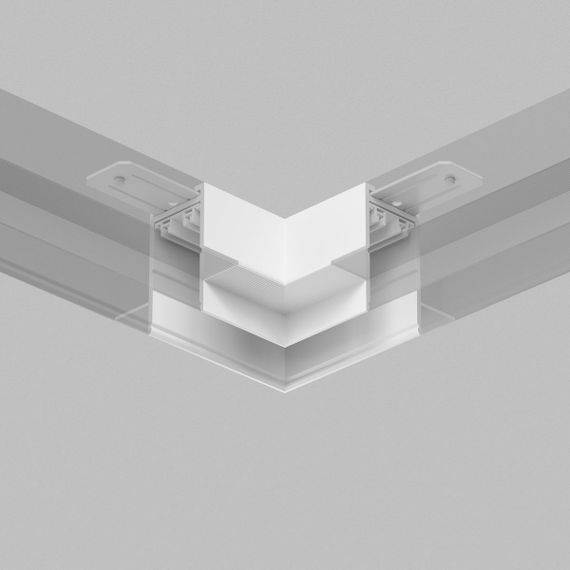 Коннектор L-образный потолок-потолок Denkirs Smart Hide TR2112-WH