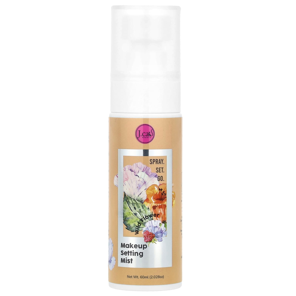 J.Cat Beauty, Spray, Set, Go, спрей для фиксации макияжа, матовый финиш, полевые цветы, 60 мл (2,028 унции)