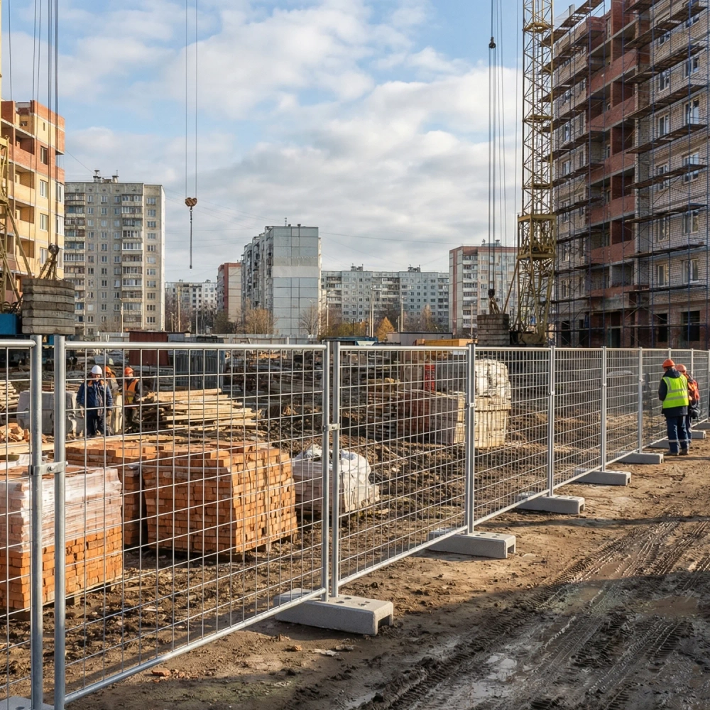 Инвентарное строительное ограждение ИСО Стандарт 2020, цинк