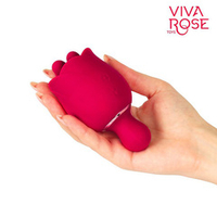 Малиновый клиторальный вибростимулятор-бутон 10,6см Bior Toys Viva Rose RT-34006