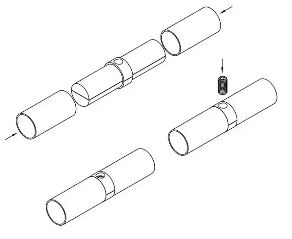 Соединитель (удлинитель) труб к системе Joker (JOK-59) - 2 шт