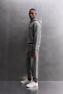 ZARA ХУДИ С НАДПИСЬЮ, СЕРЫЙ МЕЛАНЖ