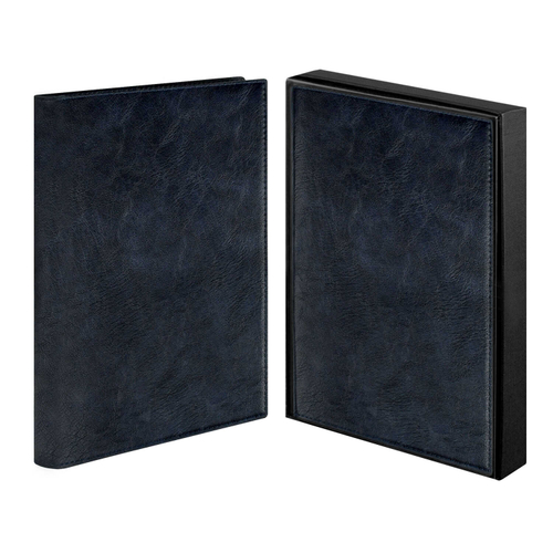 Ежедневник недатированный ESCALADA, А5+, 160 л., арт. 70583/ 10 ФЛАНСТЕР СИНИЙ (кожзам: 175х245 мм, мягкий переплёт, запаянный край, съёмная обложка, материал обложки: искусственная кожа "Фланстэр"; способ крепления блока: вставной блок, ниткошвейный