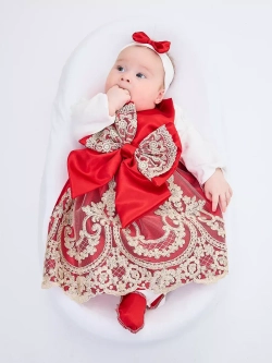 красное платье для новорожденных девочек