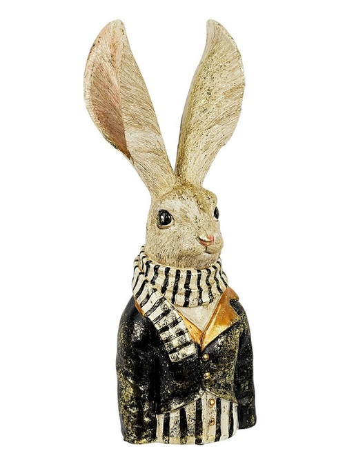 Кролик в пиджаке 15,5*13,5*41,5см полирезин