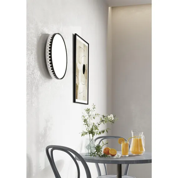 3053/DL PALE SN 023 Светильник пластик/белый/черный LED 48Вт 3000-6300К D385 IP43 пульт ДУ DORTA