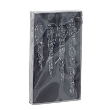 Набор из 4шт Украшение новогоднее "Сосулька" 805824, L2,5 W2,5 H17,5 см