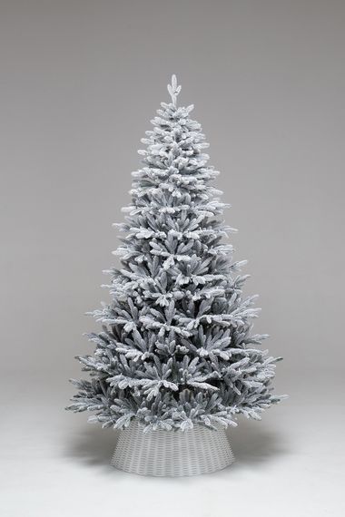 Искусственная елка Хеймдалль заснеженная 240 см., 100% литая хвоя, с холодными Led лампами, ЕлкиТорг (236240)