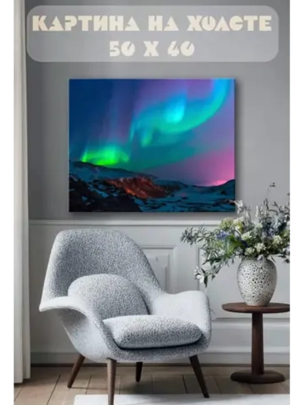 Картина на стену 40 X 50 Северное сияние