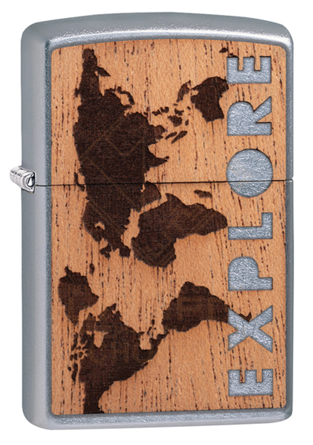 Зажигалка Zippo 49171 Woodchuck Explore Design, Street Chrome