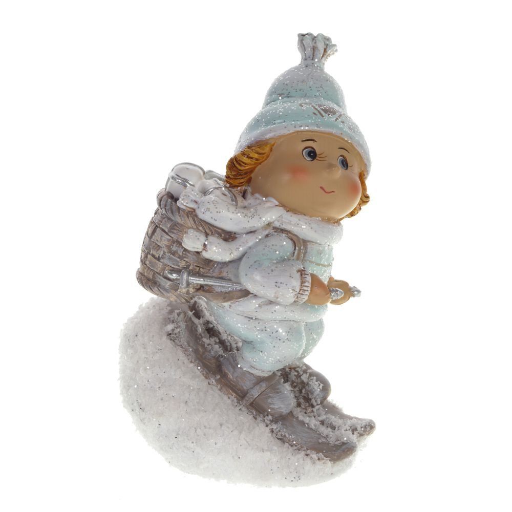 GAEM Фигурка декоративная "Ребёнок на лыжах", L8 W6 H14 см, 2в.