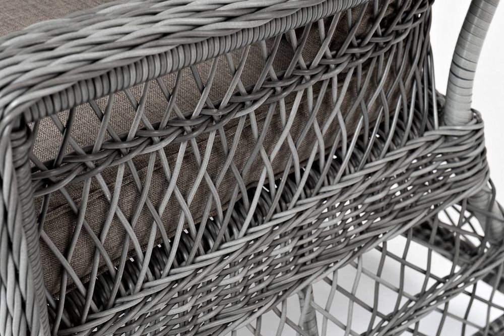 "Гранд Латте" диван трехместный из искусственного ротанга, цвет графит