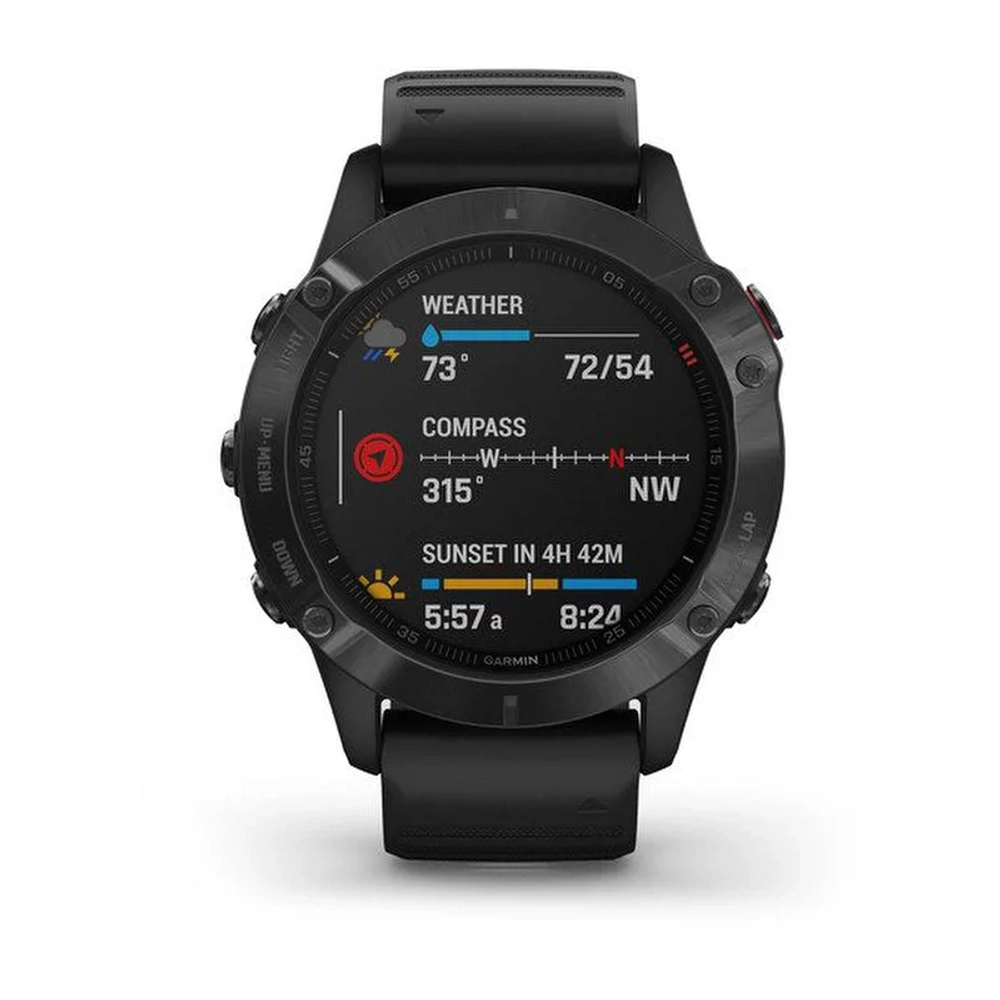 Смарт-часы Garmin Fenix 6 Pro, черный, 010-02158-02