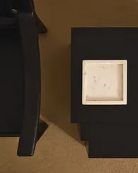 Набор из 3-х черных столиков Litto из МДФ,  60 x 40 / 51 x 36 / 42 x 31 см