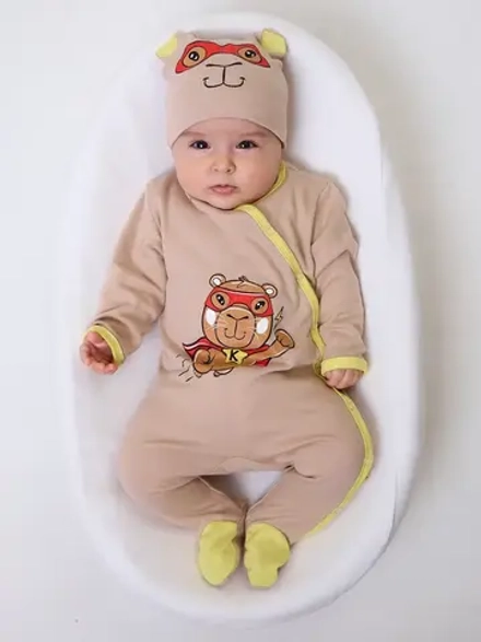 слип для новорожденного с капибарой