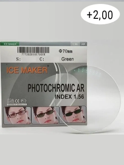 Линза для очков стигматич. 1шт  ICE MAKER +2.00 d 70 ind 1.5