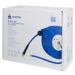 МАСТАК (681-08008HR) Шланг на автоматической катушке, полиуретановый 8х12 мм, 8 м, резьба 1/4"