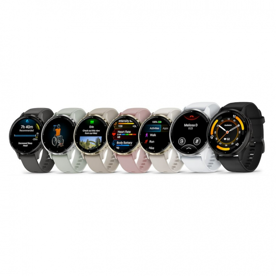 Умные часы Garmin Venu 3S 41 мм Безель из сланцевой нержавеющей стали, корпус серого цвета и силиконовый ремешок (010-02785-00)