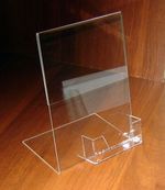 Менюхолдер тейбл тент А5 L-образный с визитницей