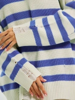 Джемпер оверсайз вязаный с длинным рукавом