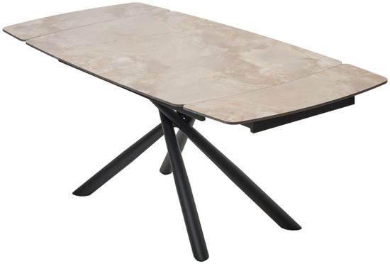 Стол RIVOLI 140 GLOSS AMBER JADE SOLID CERAMIC / BLACK