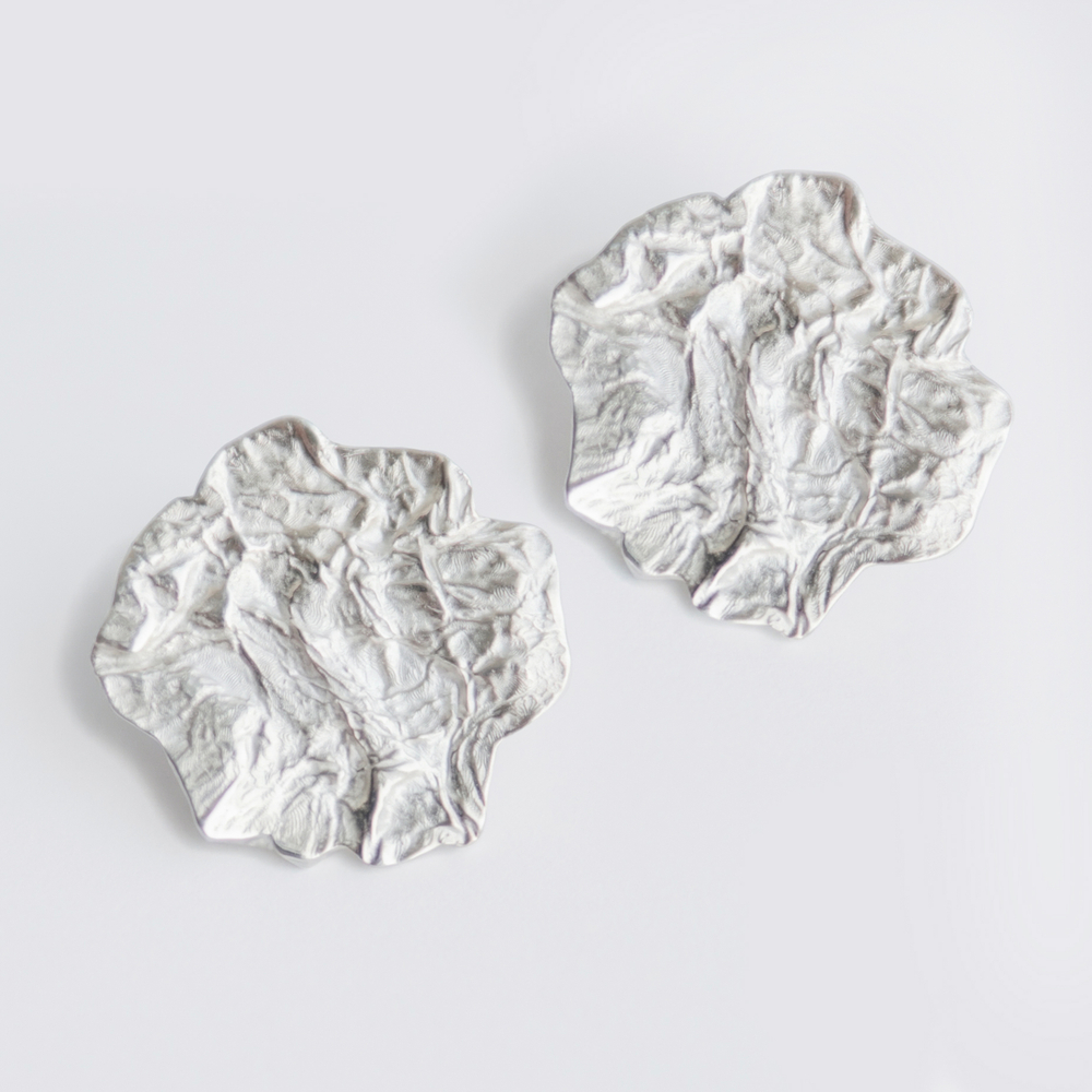 Мятые серьги "Концепт"