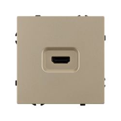 Механизм HDMI розетки SCT-NOBE-MHD1-SFPL-GD (Arlight, Золотой песок) 061843