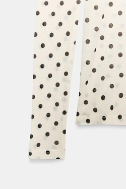 ZARA ФУТБОЛКА SUPIMA® В ГОРОШЕК, ЧЕРНЫЙ/БЕЛЫЙ