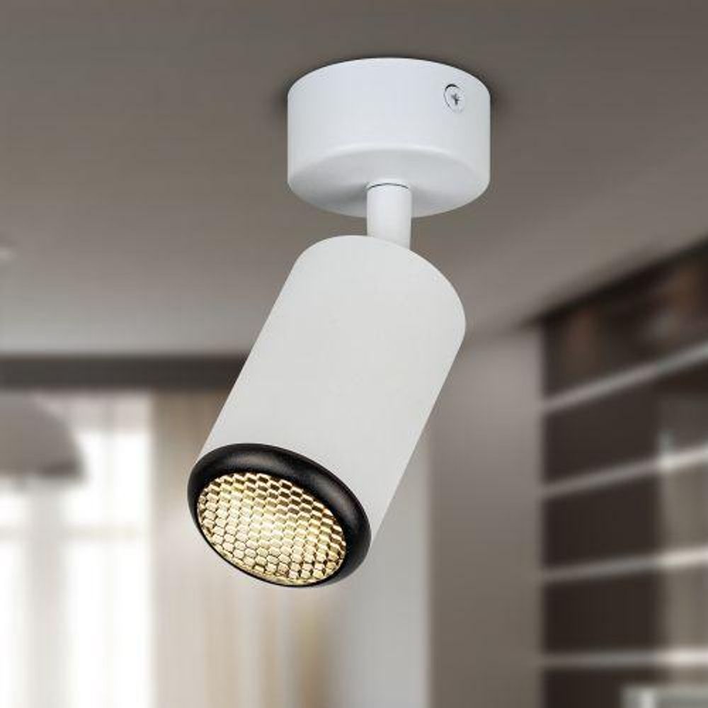 Светильник OL55 MR16 GU10 IP20 WH/BK настен./потолочн. спот бел./черн. Эра Б0061888