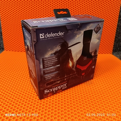Игровые наушники проводные Defender Scrapper 500 черно-красные