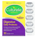 Culturelle, пробиотики, ежедневный пищеварительный пробиотик, 10 миллиардов КОЕ, 50 вегетарианских капсул для приема один раз в день