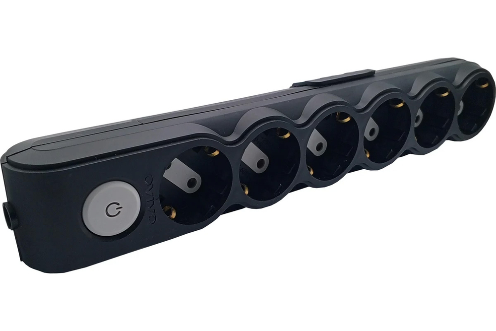 Колодка 6 гнезд OVIVO суппорт черная 700-080000-126